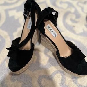 Black suede espadrilles!